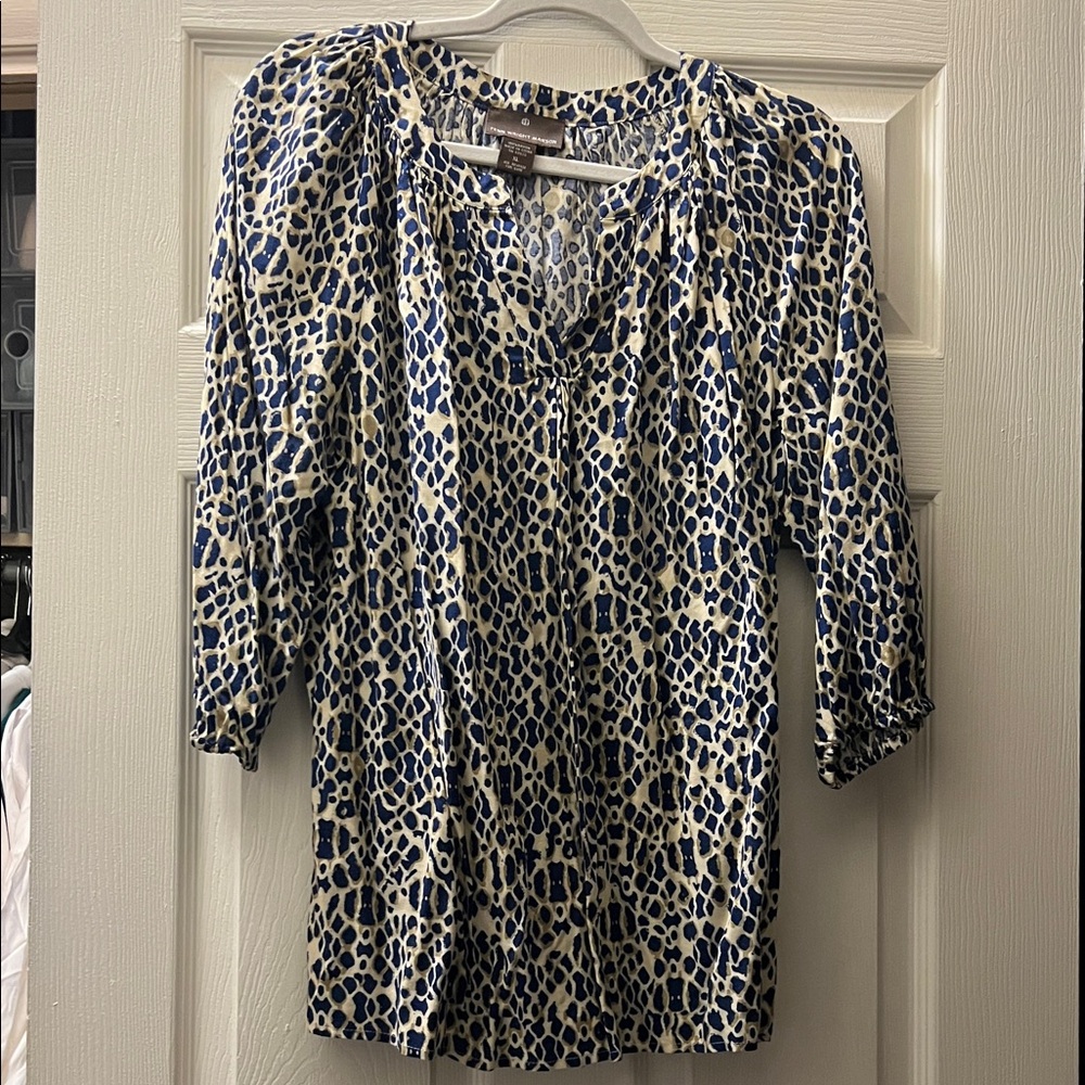 Fenn Wright Manson Navy and Cream Blouse